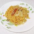 桜月❀咲良mommy's cooksnap of when they made サンマとキャベツのパスタ.