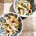☆カフェテリア★'s cooksnap of when they made 大根・梅キュウリサラダ.