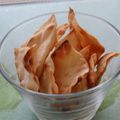 ねずみこ's cooksnap of when they made 残った餃子の皮で簡単カリカリチップ.