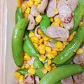 イソフラボンボン☆'s cooksnap of when they made スナップエンドウとベーコンのガリバタ炒め.