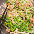 ヒグラ's cooksnap of when they made ☆豆苗ともやしと豚肉の炒め物.