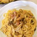 tomoligaya's cooksnap of when they made 絶品パスタ★☆カルボチーノ☆★.