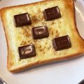 クック1S0J7X☆'s cooksnap of when they made ❁チョコと胡麻のトースト❁.