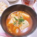 はるにゃ❀'s cooksnap of when they made うめ～、豆腐チゲ　冷凍庫整理.