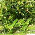 acocororon's cooksnap of when they made 人参葉の胡麻和え.