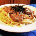 ダッフィーニーうに's cooksnap of when they made なめたけとバターが決め手♪納豆パスタ♪.