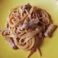 Micheluluu's cooksnap of when they made カルボナーラ（生クリームなし、全卵使用）.