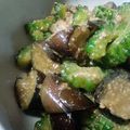 こころcocoro's cooksnap of when they made ゴーヤと茄子のゴマ味噌炒め.