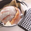 えり12345678's cooksnap of when they made ストウブで作る　こねないプロっぽいパン　.