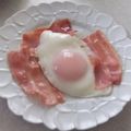 きらり流れ星's cooksnap of when they made 簡単で美味しいベーコンエッグ♪.