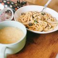 Remu♤'s cooksnap of when they made ホタテの焦がし醤油クリームうどん.