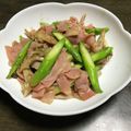 クックGEMKY3☆'s cooksnap of when they made アスパラベーコンきのこのバター炒め。.