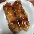 yukko410♡'s cooksnap of when they made チーズちくわの豚肉巻き.