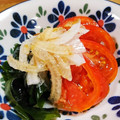 nemino's cooksnap of when they made とまと・わかめ・新玉のサラダ.