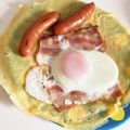 ぽぴぱふ's cooksnap of when they made おかずクレープ（シロさんレシピを参考に）.