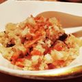 ダッフィーニーうに's cooksnap of when they made 干し海老と玉葱の大蒜オイスターソース炒飯.