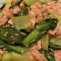 Reeeeei's cooksnap of when they made 鶏胸肉と小松菜炒め　副菜に.