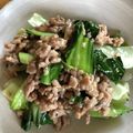 クックAMO's cooksnap of when they made チンゲン菜と挽肉の塩炒め.
