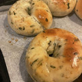 あみことまろ's cooksnap of when they made ☆*｡大葉とごまの和風ベーグル☆*｡.