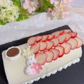 むーた♡'s cooksnap of when they made ♡ほわほわ♡簡単♡ホワイトロールケーキ♡.