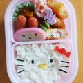 クッキングかぁ♡'s cooksnap of when they made 簡単♡詰めるだけ キティちゃんキャラ弁.