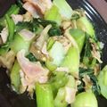 まなぽー。's cooksnap of when they made ベーコンとチンゲン菜の簡単炒め.