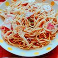 ランたそ's cooksnap of when they made マッシュルームとベーコンのクリームパスタ.