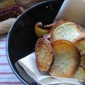 kazz72's cooksnap of when they made ★手作りおやつ★　おさつチップ.