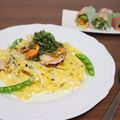 ちゃちゃキッチン's cooksnap of when they made ホタテとブロッコリーの和風クリームパスタ.