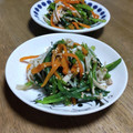 和☆2049's cooksnap of when they made えのきをプラス☆ほうれん草と人参のナムル.