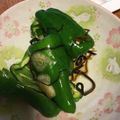 んりおか's cooksnap of when they made にんにくと塩昆布でピーマンの浅漬け.