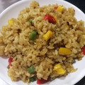 RIKOTORA's cooksnap of when they made レンジで簡単♪きのこのカレー炒飯♡.