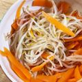 F40's cooksnap of when they made レンジで簡単！人参ともやしのナムル.