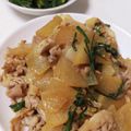 わかポン☆'s cooksnap of when they made 大根と豚バラ肉の味噌オイスター炒め.