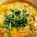 tomitomico's cooksnap of when they made 簡単ムダなし！！もつ鍋卵丼.