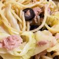 heecorism's cooksnap of when they made 簡単！キャベツとツナとアンチョビパスタ.