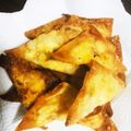 kinniko's cooksnap of when they made ワンタンの皮で作るインド料理♪サモサ.