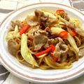 お料理ニャロメ's cooksnap of when they made お昼ご飯に！カレー風味の焼きそば.