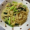 プリズンブレイク's cooksnap of when they made 簡単パスタ♪小松菜とツナ缶.