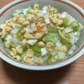 黄金の輝き亭's cooksnap of when they made 揚げ玉&ねぎのピリ辛TKG.