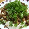 けるぴ's cooksnap of when they made 甘うまひき肉納豆☆のせ　豆腐.