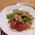 gomibaco's cooksnap of when they made プチトマトとスナップエンドウのおひたし.