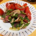 ぺぺまりな's cooksnap of when they made 簡単！鰹の茗荷ポン酢和え 大葉トマト添え.