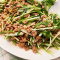 くまんぼう's cooksnap of when they made 水菜と挽肉のピリ辛オイスターソース炒め♪.