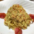 Mimiromi's cooksnap of when they made バターチキンカレーの残り物で♪絶品パスタ.