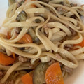 めんちかつ's cooksnap of when they made 茄子と挽肉の焼うどん.