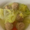 きょうこちゃん。's cooksnap of when they made 簡単！白菜と人参の鶏団子スープ.
