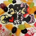 n.k's cooksnap of when they made ミッキー＆ミニー＊ハートのキャラケーキ.