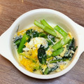 牧子ちゃん's cooksnap of when they made 小松菜としらすの卵とじ.
