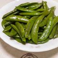 ３５９'s cooksnap of when they made «少量から»スナップエンドウのごま油炒め.